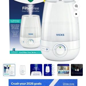 Vicks White Cool Mist Humidifier